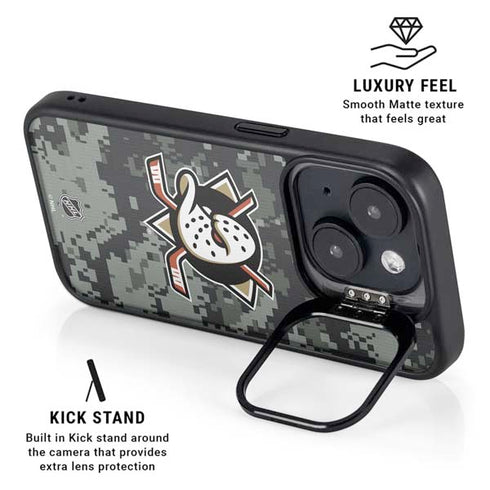 NHL Anaheim Ducks Camo iPhone 14 Kickstand Case